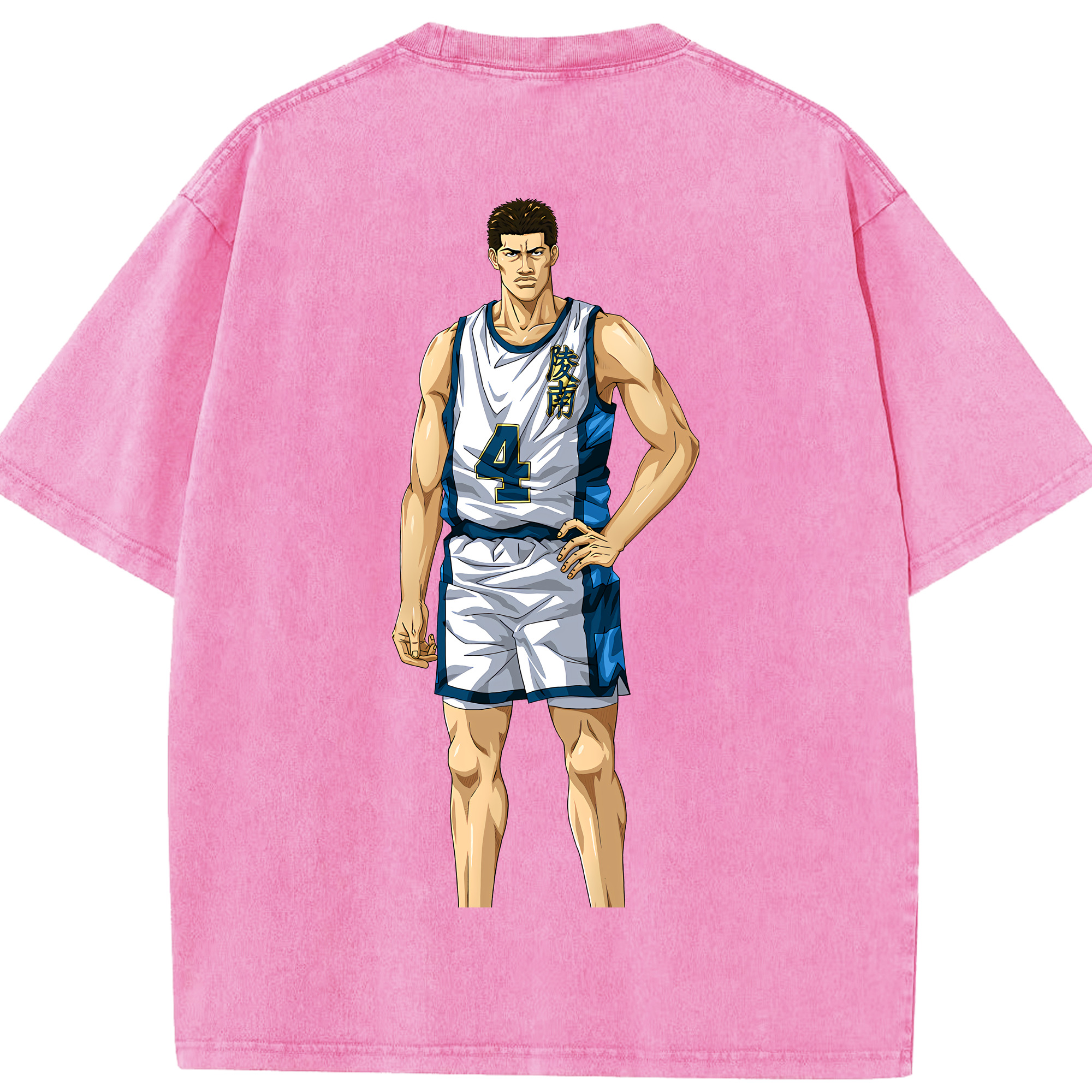 SLAM DUNK／スラムダンク 綿100% ヴィンテージ風 半袖Tシャツ（背面プリント）